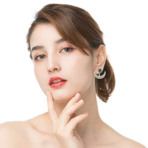 Orecchini, Comius 9 Pairs Jacket CZ Stud Fiore di Loto Cava Orecchino...