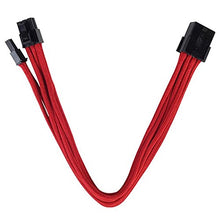 Carica l&#39;immagine nel visualizzatore di Gallery, SilverStone SST-PP07-PCIR - cavo di estensione sleevato 8pin a PCI-E rosso