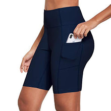 Carica l&#39;immagine nel visualizzatore di Gallery, Ogeenier Donna Pantaloncini Sportivi con Tasche Fitness Allenamento Leggings...