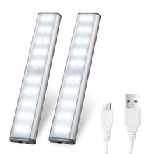 Carica l&#39;immagine nel visualizzatore di Gallery, 20Led Armadio Sensore Movimento Luce, Wireless Luci 20LED-2, Bianco Freddo - Ilgrandebazar