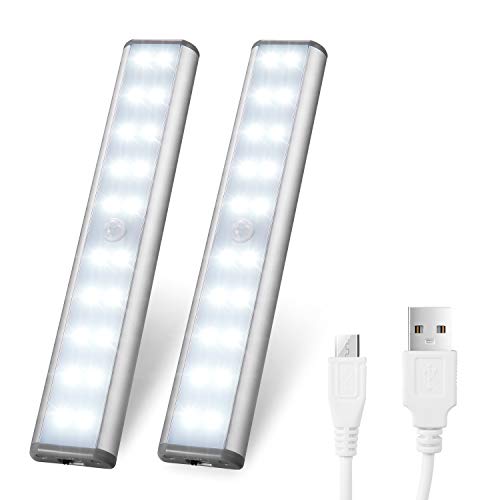 20Led Armadio Sensore Movimento Luce, Wireless Luci 20LED-2, Bianco Freddo - Ilgrandebazar