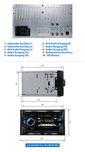 XOMAX XM-2CDB620 Autoradio con lettore CD I Vivavoce Bluetooth I RDS I 3...