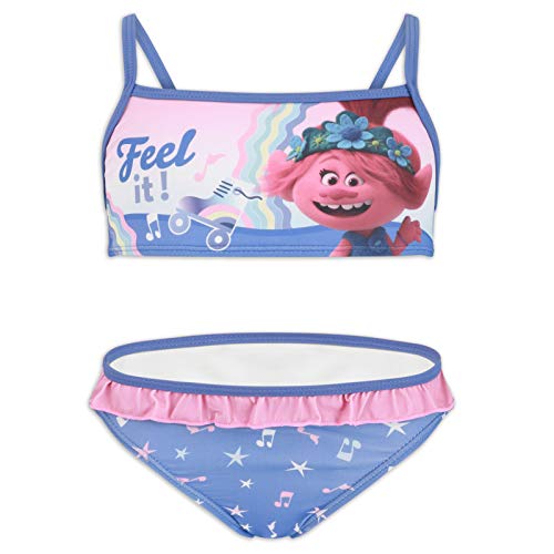 DreamWorks Trolls 2 - Bambina - Costume da Bagno Bikini 2 5 anni, 1915 Blu