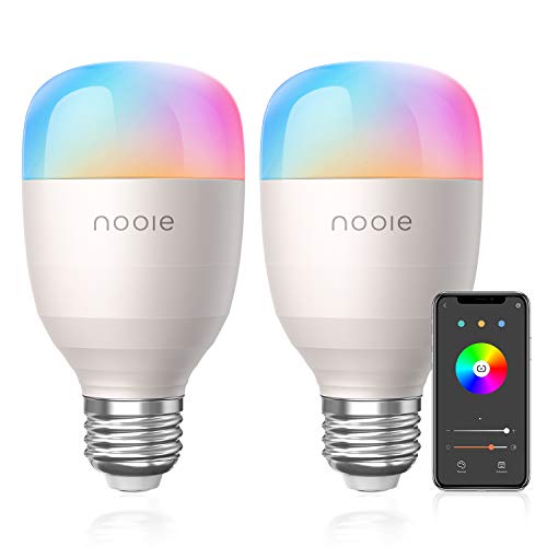 Nooie Lampadine LED Wifi Intelligenti E27 800 lumen Multicolore 10W UL...