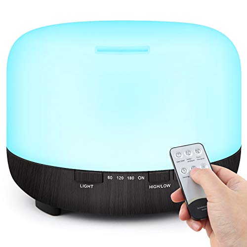 Tenswall 500ml Diffusore di Aromi con Telecomando,Ultrasuoni Umidificatore...