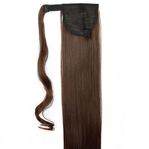 23" Coda di Cavallo Clip in Hair Extension Capelli 58cm, Marrone Cioccolato - Ilgrandebazar