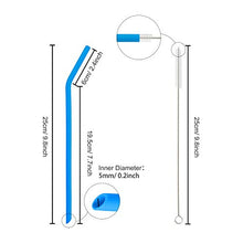 Carica l&#39;immagine nel visualizzatore di Gallery, Silicone Cannucce Riutilizzabile Colorato Cannuccia Ecologico Senza BPA...
