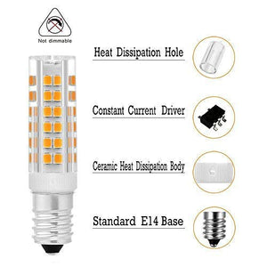 3X Lampadina LED E14,7W Equivalenti a 40 W Lampada Bianco Caldo - Ilgrandebazar