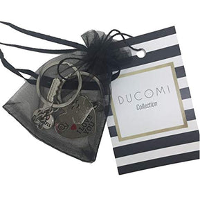 Ducomi® I love you - Coppia di Portachiavi Complementari Amore - 1 Argento - Ilgrandebazar