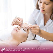 Carica l&#39;immagine nel visualizzatore di Gallery, FT&amp;SC Set di 3 Pinzette per Sopracciglia Professionali Appuntite, Oblique e...