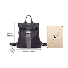 Carica l&#39;immagine nel visualizzatore di Gallery, Zaino moda, JOSEKO zaino in pelle Borse a zainetto con borsa a spalla Nero