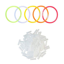 Carica l&#39;immagine nel visualizzatore di Gallery, Vicloon 100 Pezzi Braccialetti Luminosi Fluorescenti Glow Stick,Colori Glow2