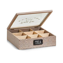 Carica l&#39;immagine nel visualizzatore di Gallery, Zeller 15115 Contenitore per Bustine di tè, Legno, Beige, 24x24x7 cm - Ilgrandebazar