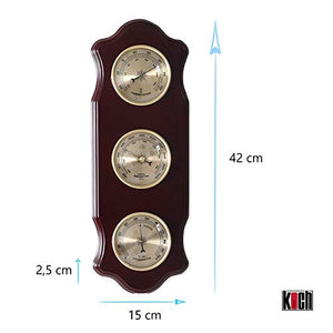Koch - Stazione Meteo Nautilus, Legno, Mogano, 42 x 15 x 2,5 cm - Ilgrandebazar