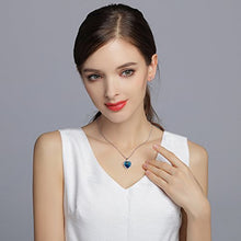 Carica l&#39;immagine nel visualizzatore di Gallery, VEECANS Collana Donna “Cuore dell&#39;Oceano” con Pendente Cuore Realizzata con...