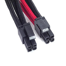Carica l'immagine nel visualizzatore di Gallery, Silverstone SST-PP07-EPS8BR - Cavo Estensione sleevato EPS 8pin a nero-rosso