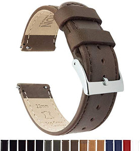 Barton Quick Release - Cinturini in Pelle di Alta 22mm, Cuoio / Pinzatura - Ilgrandebazar