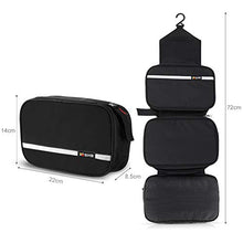 Carica l&#39;immagine nel visualizzatore di Gallery, GHB Beauty Case da Viaggio Borsa Toilette Cosmetico Bag Impemeabile Nero