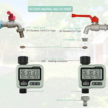 Carica l&#39;immagine nel visualizzatore di Gallery, CROSOFMI Centralina Irrigazione Giardino Timer Irrigazione Automatico Programmatore Irrigazione /IPX5 Impermeabile/Ritardo Pioggia/Modalità di Irrigazione Manuale/Funzione di Blocco Bambini