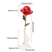 Carica l'immagine nel visualizzatore di Gallery, Gomyhom Eternal Rose, Rose con Supporto e Bella Scatola, Rosso Con - Ilgrandebazar