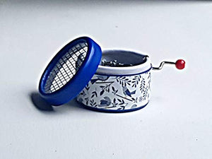 Carillon manuale blu rotondo di uccelli canori con la melodia Somewhere over... - Ilgrandebazar