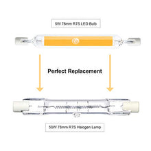 Carica l&#39;immagine nel visualizzatore di Gallery, Bonlux R7S LED 78mm Lampadina 5 Watt 2-Pezzi 5w r7s Fila, Bianco Calda - Ilgrandebazar