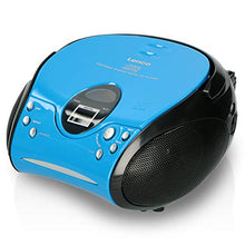 Carica l&#39;immagine nel visualizzatore di Gallery, Lenco SCD-24 Stereo Boombox, Radio FM, CD-Player, Blu/Nero