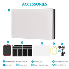 Carica l&#39;immagine nel visualizzatore di Gallery, Neewer Luce LED Tascabile SL128-A 128 Bulbi SMD Dimmerabile 2800-7400K...