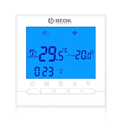 Beok Termostato Wifi, Confezione da 1 pz, Blue Backlight