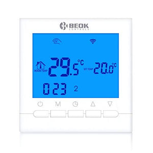 Beok Termostato Wifi, Confezione da 1 pz, Blue Backlight