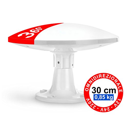 Antenna TV Omnidirezionale Terrestre DVB-T/T2, per Interno e Esterno -... - Ilgrandebazar