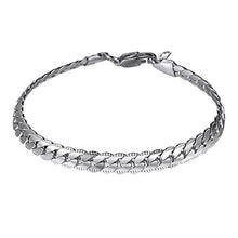 Carica l&#39;immagine nel visualizzatore di Gallery, PROSTEEL Uomo Bracciale a Catena Cubana Incisione, Acciaio Argento - Ilgrandebazar