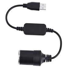 Carica l&#39;immagine nel visualizzatore di Gallery, USB a maschio a 12 V auto presa accendisigari femmina convertitore
