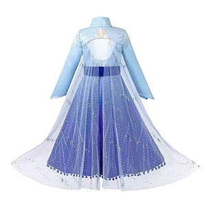 NNDOLL Cappotto Costumi Carnevale Bambina Bimba Principessa Azzurro Abito... - Ilgrandebazar