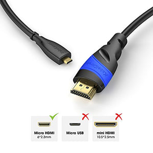 KabelDirekt 2m Cavo Micro HDMI, compatibile con (HDMI 2.0a/b 2.0/1.4a,