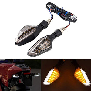 FEZZ Frecce LED Moto Universali Indicatori Di Direzione ambra+bianco - Ilgrandebazar