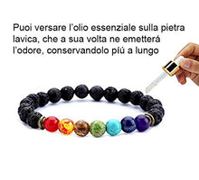 Carica l&#39;immagine nel visualizzatore di Gallery, Light-Jewelry Bracciale Uomo Donna, Chakra con Vere Pietre Naturali, 7 - Ilgrandebazar