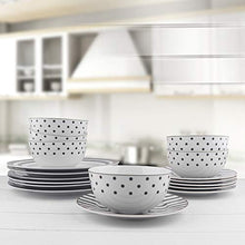 Carica l&#39;immagine nel visualizzatore di Gallery, AmazonBasics - Servizio di piatti per 6 persone, 18 Eleganza Contemporanea - Ilgrandebazar
