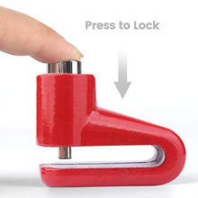 Carica l&#39;immagine nel visualizzatore di Gallery, Blocco Freno a Disco,Scooter Elettrico Rosso+Corda di Promemoria - Ilgrandebazar