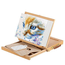 Carica l&#39;immagine nel visualizzatore di Gallery, Magicfly Cavalletto da Tavolo con Cassetta, per Pittura Portabile...