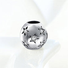 Carica l&#39;immagine nel visualizzatore di Gallery, HMILYDYK, Perlina rotonda in argento Sterling 925 con cristalli bianchi... - Ilgrandebazar