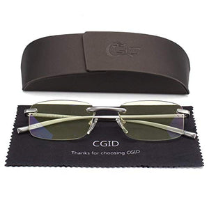 CGID Occhiali da Lettura per Lettori Unisex Leggeri Senza Montatura 300 - Ilgrandebazar