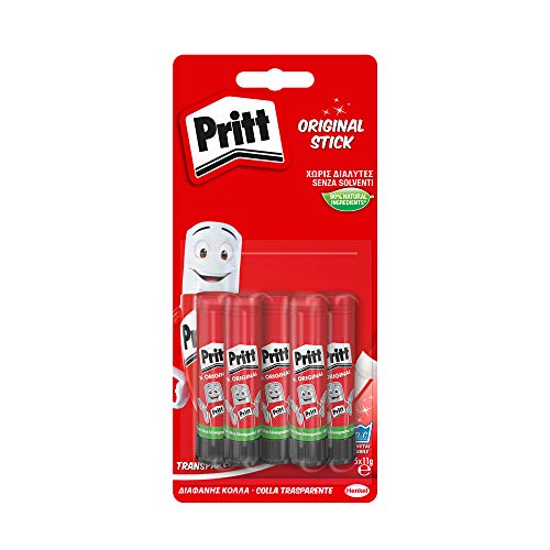 Pritt Colla Stick 5 x 11g, colla per bambini sicura e affidabile, 5 x 11 g - Ilgrandebazar