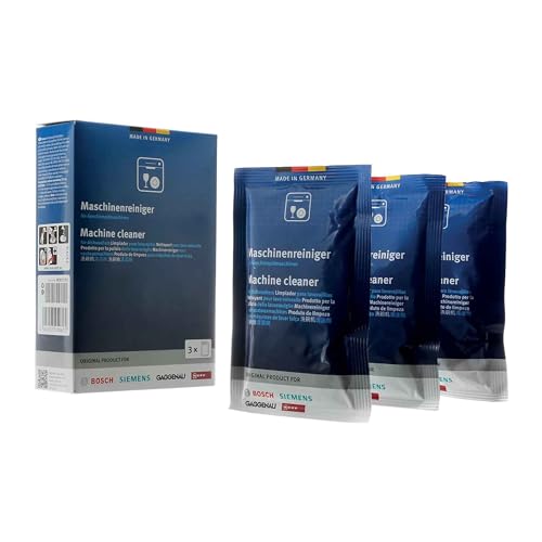 3 x Pulitore detergente sgrassante in busta per lavastoviglie 45gr. Bosch Siemens Neff Gaggenau NEW 00312193