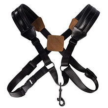 Carica l&#39;immagine nel visualizzatore di Gallery, Rayzm tracolla per sassofono, in vera pelle a doppia spalla L - Ilgrandebazar