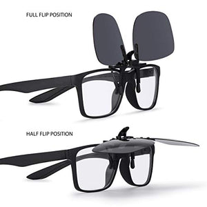 Read Optics Clip-On Sunglasses: Lenti Polarizzate Flip-Up per Occhiali grigio - Ilgrandebazar