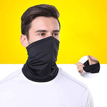 Carica l&#39;immagine nel visualizzatore di Gallery, Anyeat Scaldacollo Moto Estivo Bandana Nera Fasce, Versatili Corsa Nero