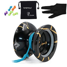 Carica l&#39;immagine nel visualizzatore di Gallery, Originale yo-yo magico N11 lega di alluminio professionali palle Oro Nero