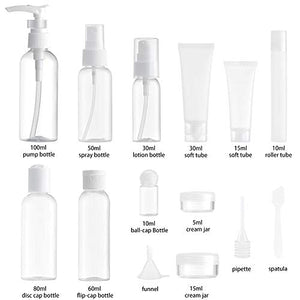 MYLL 14 Pezz Bottigliette da Viaggio Set per Aereo (Max.100ml), Contenitori...
