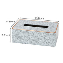 Carica l'immagine nel visualizzatore di Gallery, GORESE Porta Fazzoletti Rettangolare in Pelle Pale Green - Ice Cracks Pattern - Ilgrandebazar